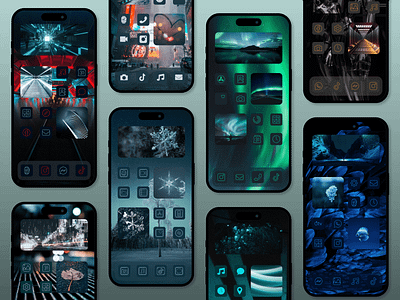 Aesthetic iPhone themes aesthetic app design figma graphic design icons iphone mobile theme ui widgets