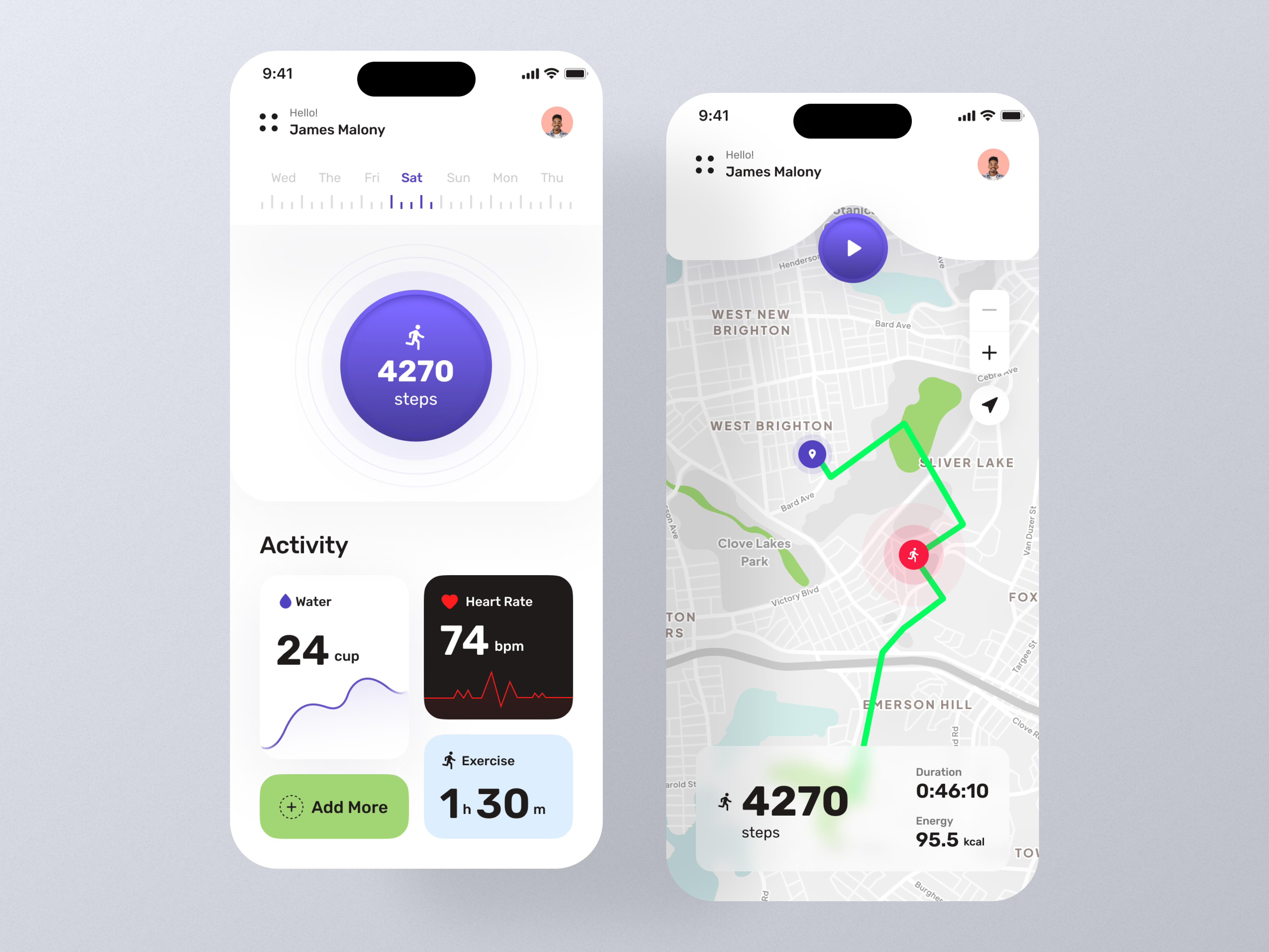 Fitness - Mobile App - Workout Tracker app app design cardio exercise exercise app filllo gym health ios minimal mobile tracker tracking training ui uidesign user interface ux uxdesign yoga
