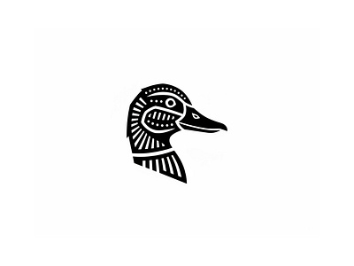 Bold Duck Head Logo black and white logo black logo bold boldness catoon design duck duck head graphic design logo