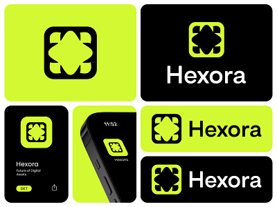 Hexora App Logo Design ai logo app icon brand identity branding crypto logo design futuristic logo geometric logo innovative logo logo minimalist logo modern logo professional logo symbolic logo tech startup logo technology logo visual identity web3 logo