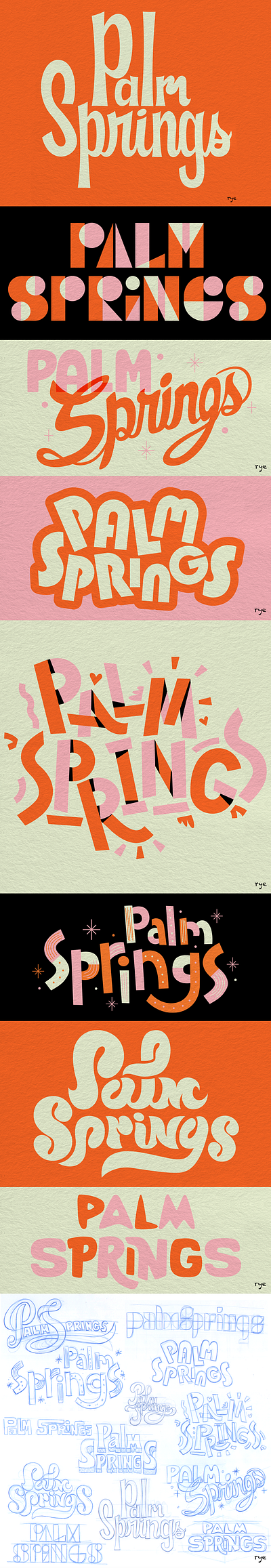 Palm Springs branding design graphic design graphic design lettering logo type typography vector