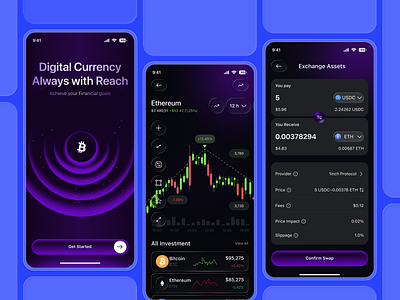 Crypto Trading App app bitcoin blockchain crypto crypto app crypto currency crypto platform crypto swap design crypto trading crypto wallet cryptocurrency defi design finance fintech app mobile product design saas mobile app trading ux