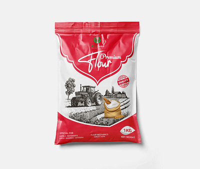 Premium Flour Packaging Design minimalist packaging