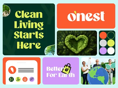 Sustainability Branding Design for Onest | By Focotik brand identity branding branding design clean living design eco branding eco friendly environment focotik illustration logo minimal modern branding nature design sustainability sustainability branding ui ui design ui ux design