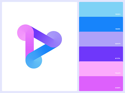 Infinity Play Shape Logo / Creative Triangle Loop Logo blockchain logo branding design futuristic logo infinity logo infinity play logo design logo loop logo minimalist logo modern logo play shape logo streaming logo tech logo triangle logo video streaming platforms logo