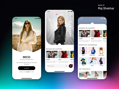 Fashion Brand App UI Design adidas appdesign appuidesign booking brand clothing design fashion gucci lv mobileapp mobilui trend ui ux website womenfashion