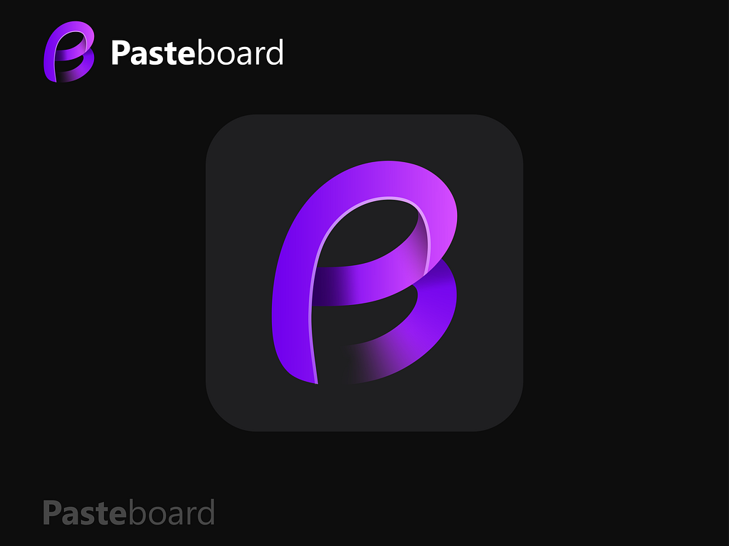 Pasteboard App logo design by Fahim Khan Logo Designer on Dribbble