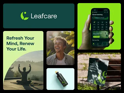 Leafcare Branding Design branding burnout website design card leafcare leafcare website design logo meditation website design meditations website design mental health app mental health website design mindful website design minimal health website design selfcare website design sleep anxiety website sleep problem website design uigeek web design wellness website design