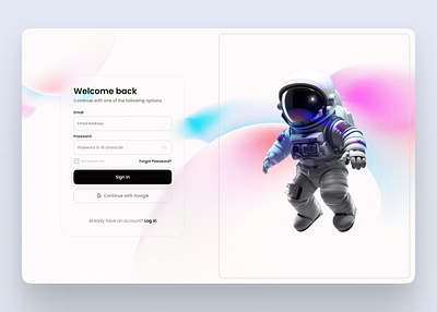 Login Page - Banking Website creat account finance log in login login page sign in sign up splash screen ui design web design