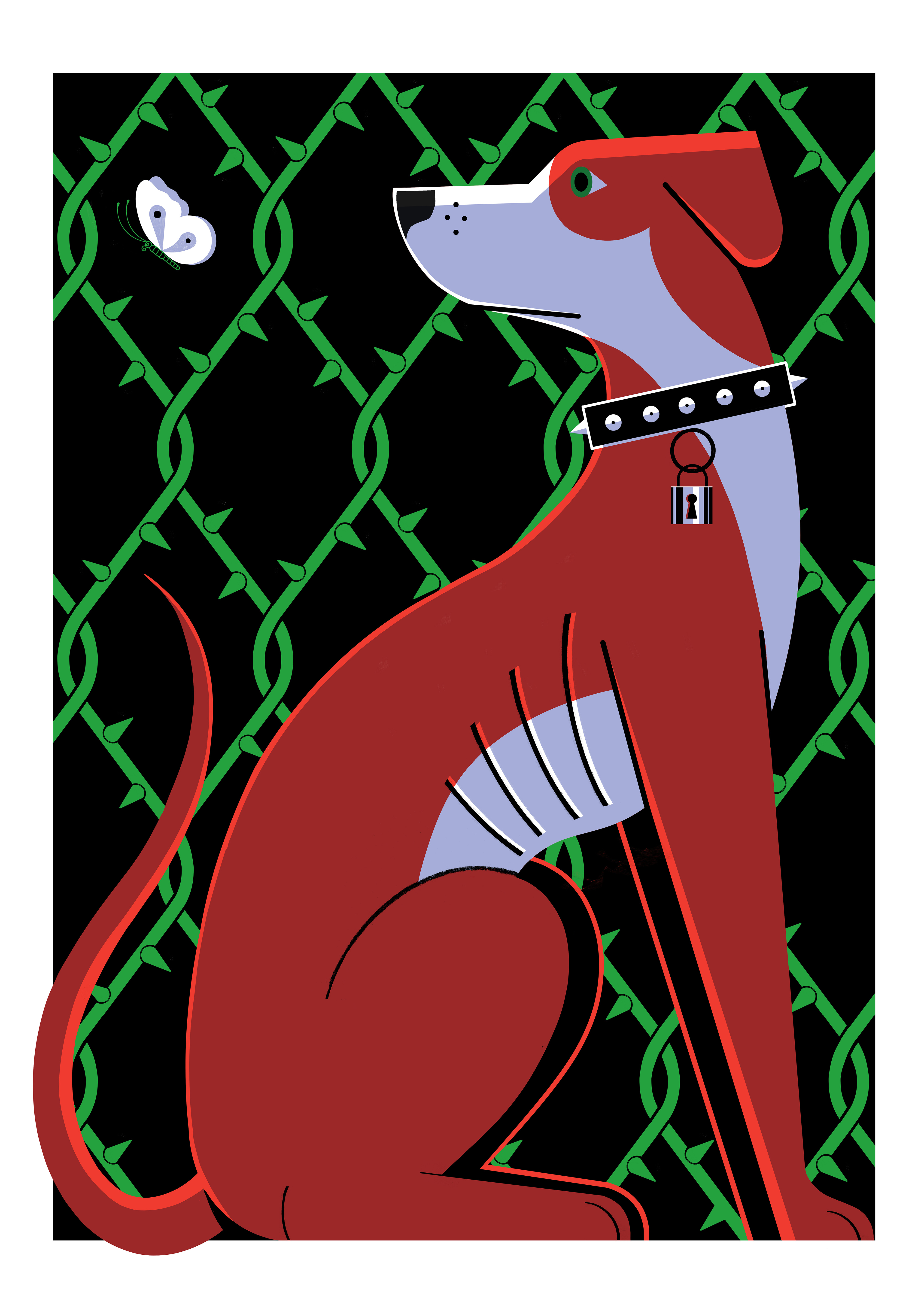 The Hound 2025 colour design editorial illustration illustration print screen print screen printing