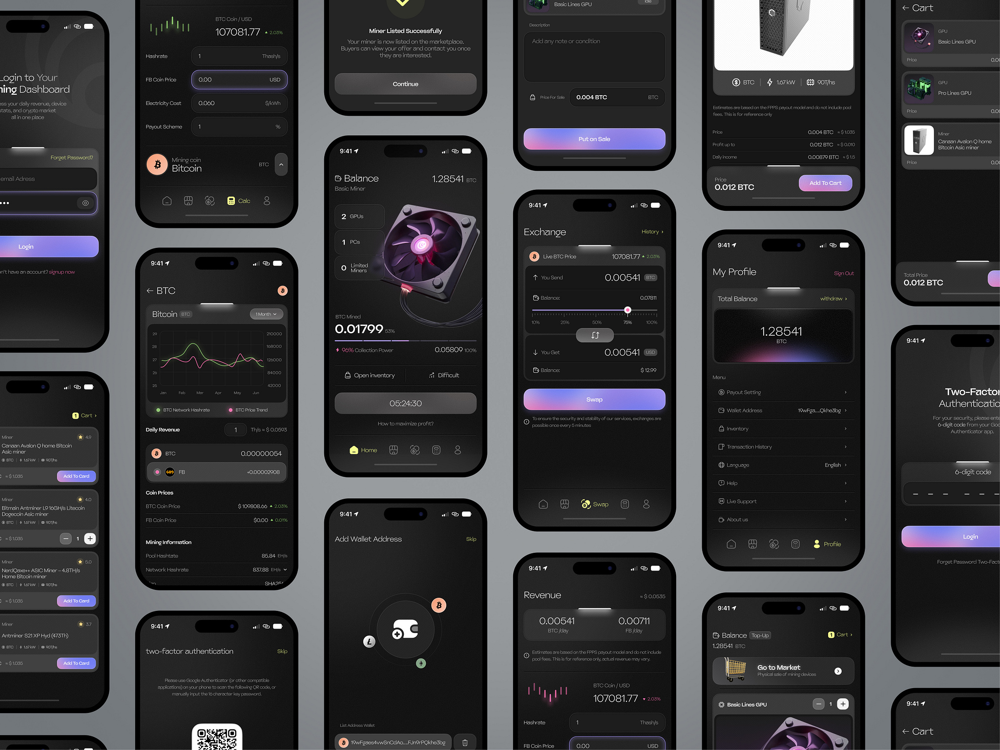 Crypto Mining Dashboard – Dark 🔥 by Mohammad Reza Farahzad for Geex Arts  on Dribbble