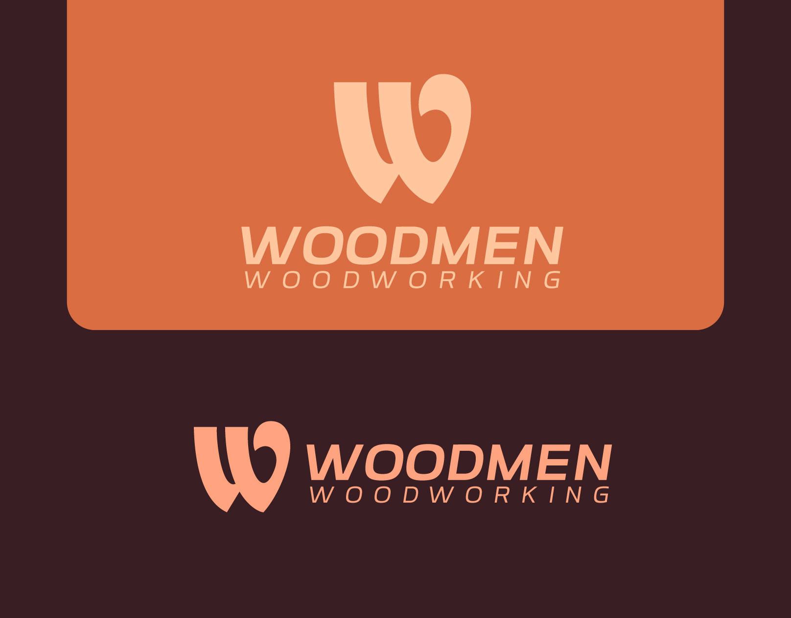 Logo for WOODMEN furniture logo wood woodworking