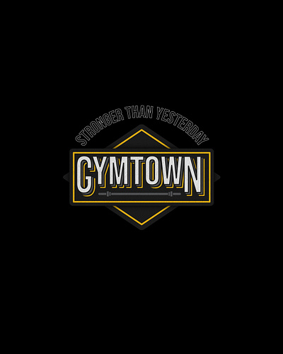 GYMTOWN BLACK BRANDING brand identity branding character design graphic design illustration logo logo design merchandise design