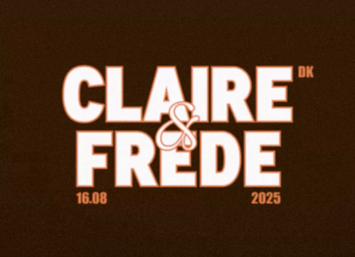 Wedding title screen, Claire & Frede branding design graphic design layout logo motion graphics ty typography