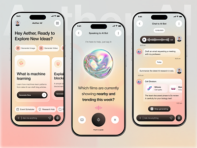 AI Assistant App – Minimal & Modern UI Concept ai ai app ai app design ai assistant ai technology ai voice artificial intelligence design figma ios app design machine learning minimal mobile app product tech ui ui ux uidesign ux ux design