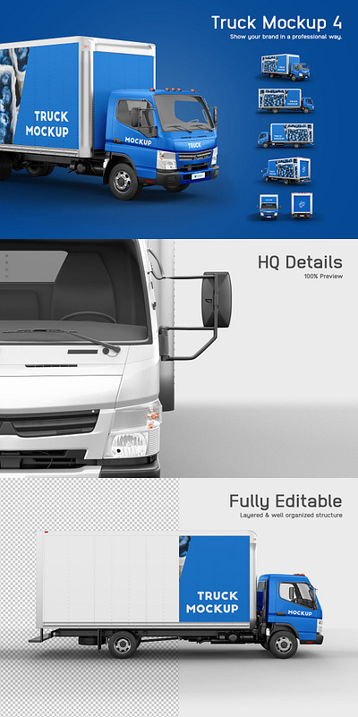 Truck Mockup 4 advertising mockup automobile branding mockup company identity delivery truck mitsubishi presentation template spedition truck mockup truck mockup 4 vehicle mockup wrapping mockup