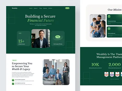 Wealthly - Wealth Management About Us Page about us page asset portfolio b2b clean dipa inhouse finance fintech investment landing page modern modern design saas startup ui ui design uiux wealth wealth management web design website