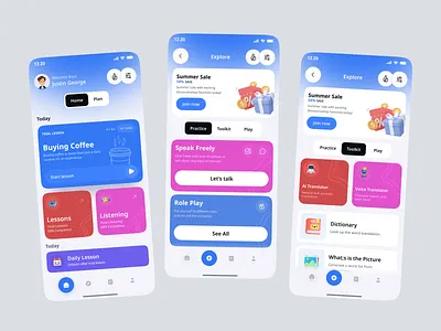 E-Learning Mobile App Design app design e learning app ed tech education app ios learning app learning platfrom mobile app design mobile app ui mobile ui online course online education online education app ui design uiux