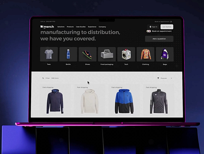 A Seamless Shopping Experience 3d animation app branding buy dark design ecommerce figma game gradient merch motion graphics product card shop shopping store ui ux web