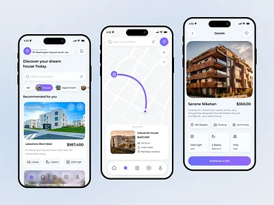 Real Estate Mobile App Design apartment application clean design eal estate agency listing app mobile mobile app real estate real estate app real estate design real property t real estate ui user experience user interface ux