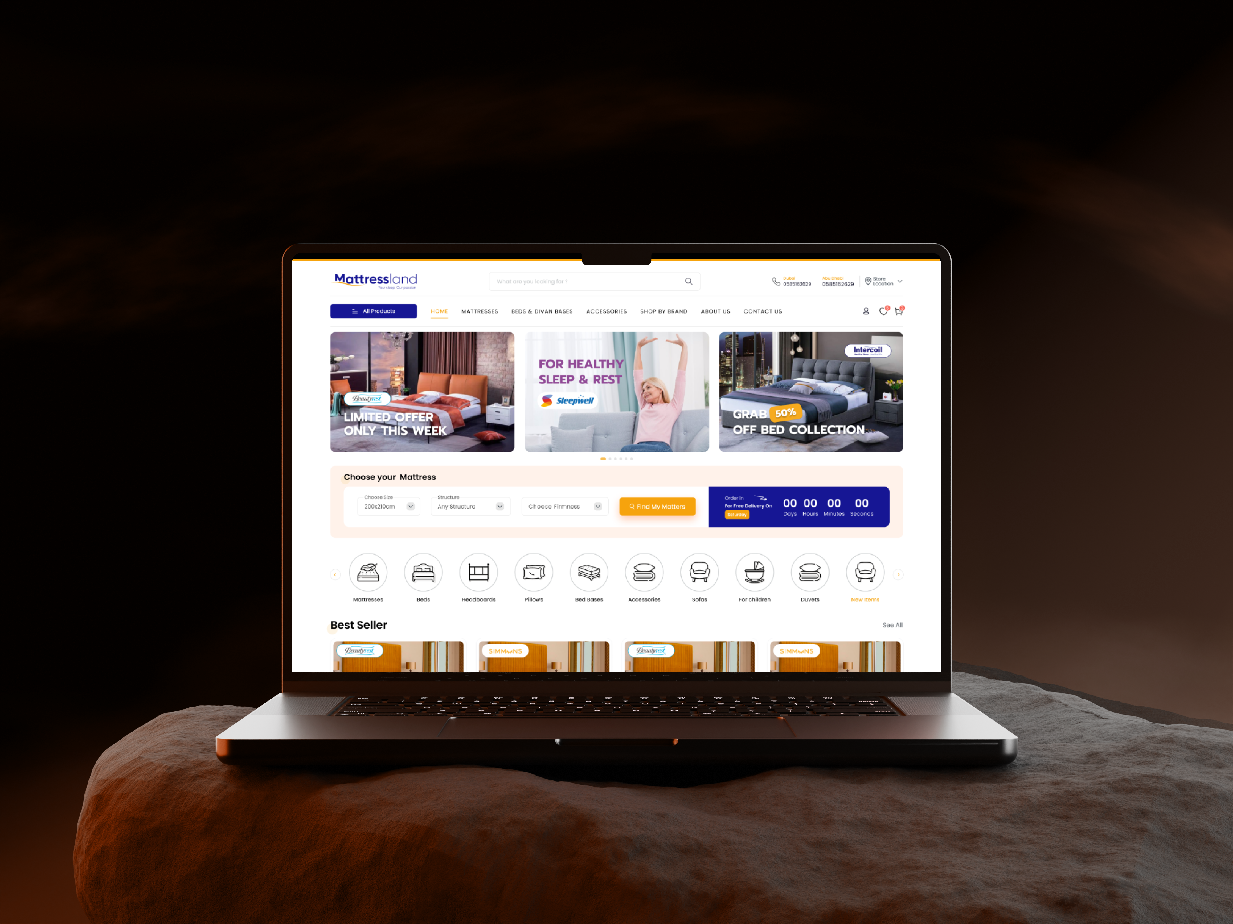 Mattress Land - E Commerce Website UI Design ecommerece figma mattress shop ui ux uidesign