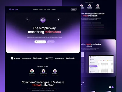 Website for Cyber Security app design brand protection cyber security landing page cyber security website cybersecurity design encryption hack ios landing page saas secure threat ui ui design uiux web design web designer