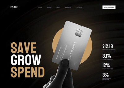 Crypto Card Landing Page 3D animation web design 3d 3d art card coin crypto card crypto card landing page hero landing page landingpage web web design web3 website website design