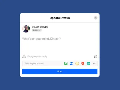 Challenge #081 - Status Update graphic design ui