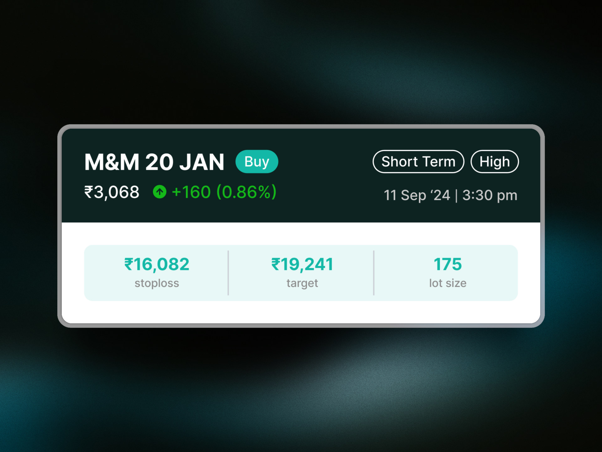 Stock Card Listing card stock user friendly trading interface