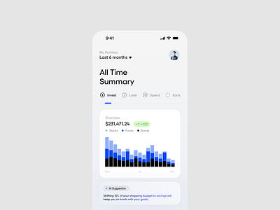 Financial App ai app bank cash design financial ios minimal mobile money ui ux