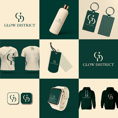 Glow District branding graphic design logo motion graphics