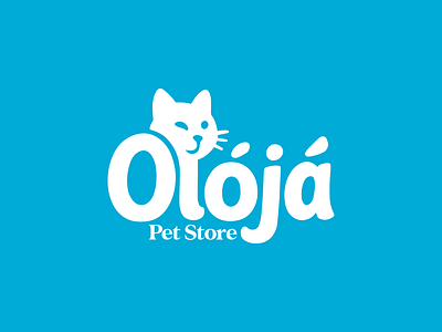 Oloja Logo cat logo hyperthesis.ng logo logo design oloja pet pet logo pet store pets pkaidris typography wordmark logo