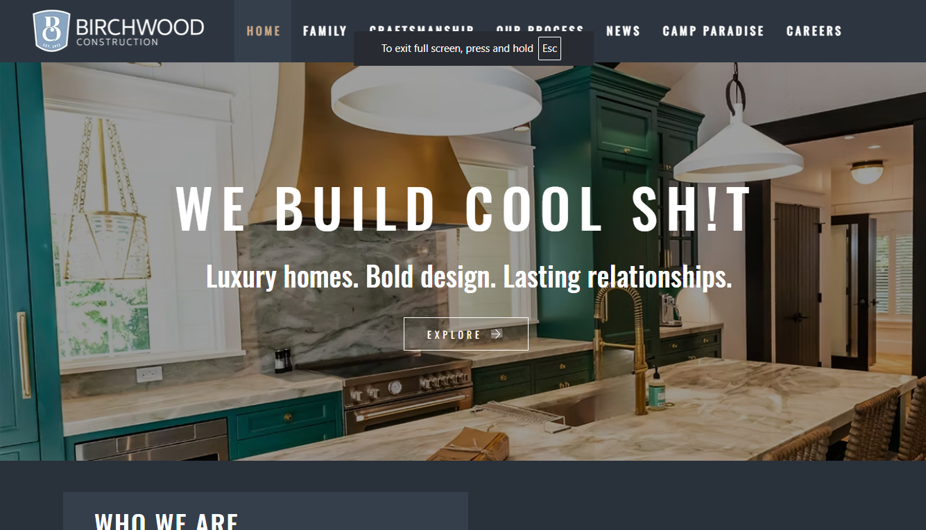 Sleek & Resp Website Design for a Luxury Home Construction Brand branding craftsmanship design landingpage luxuryhomes responsivedesign visualstorytelling webdesign webxpart