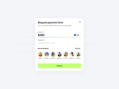 Payment Request Form — Modern UI/UX Design app design interface product service startup ui ui card ux web