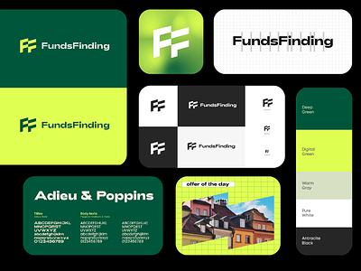FundsFinding | Brand Identity animation app atanas giew brand identity branding bulgaria bulgarian design f logo ff findings funds giew graphic design inverstment logotype property symbol ui web 3