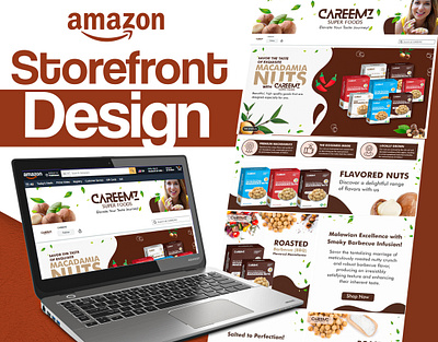 Amazon Storefront Design///Roasted Nuts amazon amazonstoredesign amazonstorefront amazonstorefrontdesign branding design graphic design graphicdesign illustration listingimages photoshop storefront