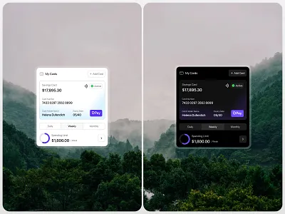 Credit Card Management – Card Component UI app ui app ui design cardui creditcardui design fintechui mobile product design ui uiux web design website website design