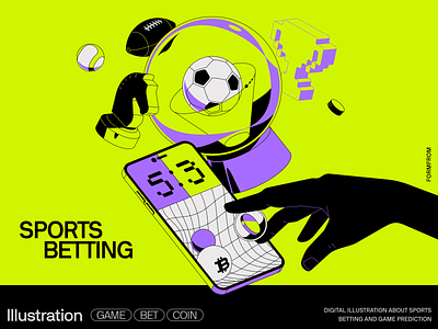 Sports betting illustration bet betting casino coin football game illustration money nfl betting online betting play sports web win