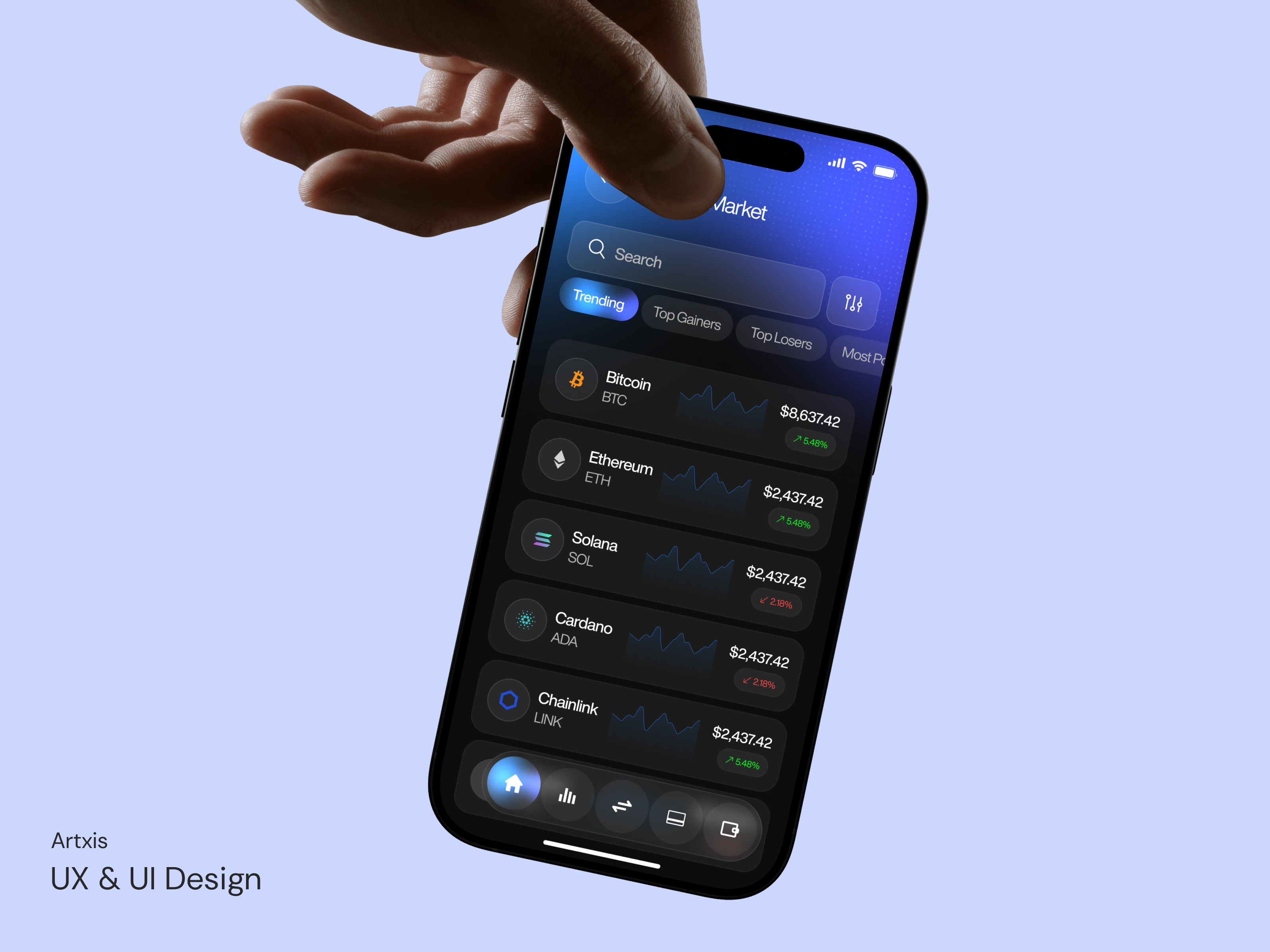 Crypto App UI/UX Design | Artxis by Sujon Hossain for Artxis on Dribbble