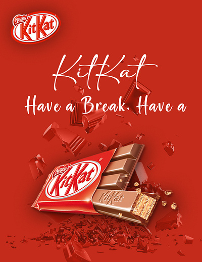 Have a Break, Have a Design!” Watch me create a bold KitKat Post 3d animation branding design graphic design illustration logo motion graphics ui vector