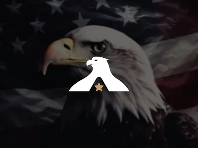 Letter A with Egale & star (unused) dribbble