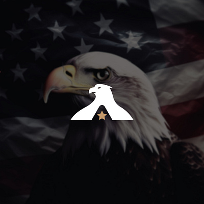 Letter A with Egale & star (unused) dribbble