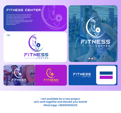 Fitness Center logo,gym logo, Sport fitness logo branding design sport target