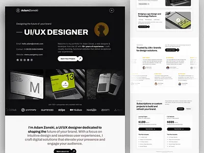 Designer Personal Portfolio Website Design designer portfolio minimal personal portfolio portfolio portfolio website trendy ui design uiux uiux designer uxui web design website website design
