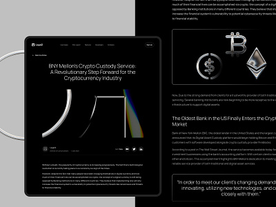 Crypto Service platform - Blog article bank banking blog crypto finance graphic design press ui web website