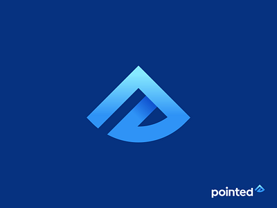 Pointed Logo Design - Mountain / Lettermark P / Path boutique brand coding data saas design designer ecommerce icon lettermark logo logodesign logotype mountain nature p path software symbol tech technology