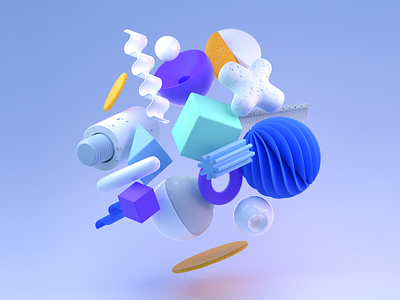 Shapes #2 3d blender3d blue c4d cinema4d fuel hero illustration landing page logo objects pattern purple render shapes ui web website your yourfuelart