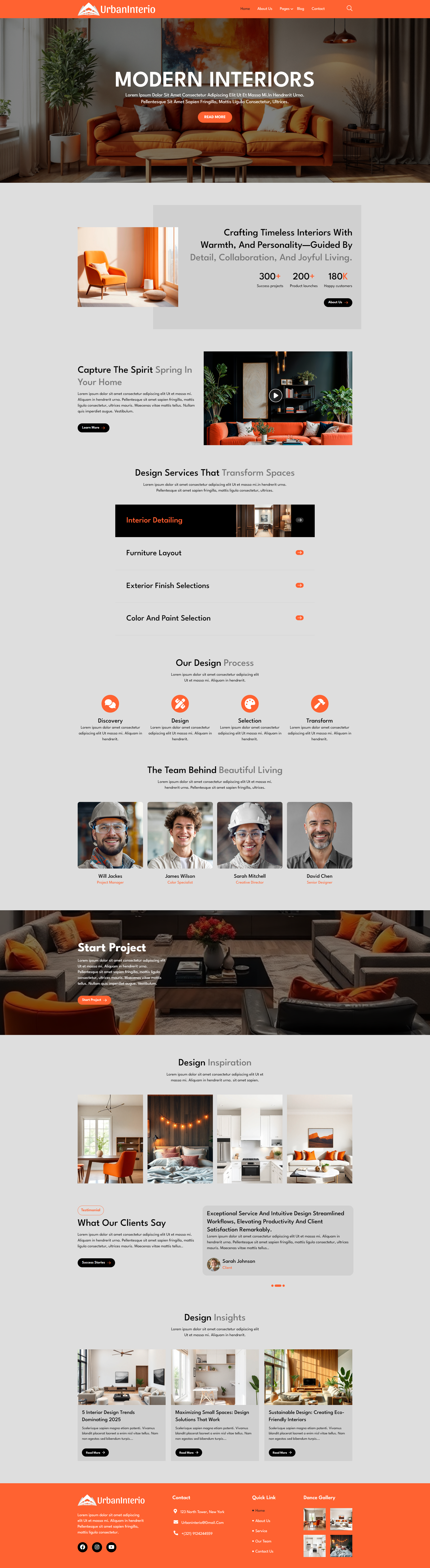 🛋️ UrbanInterio – Interior Design Website Concept