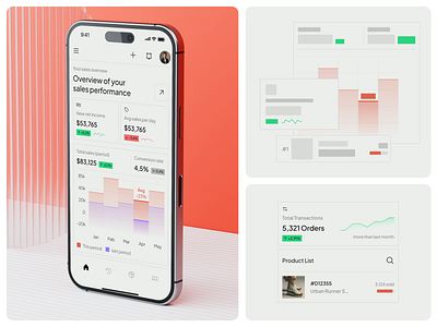 Sales - Mobile App analytics clean data design ecommerce insights mobile mobile admin panel mobile app sales store ui ux