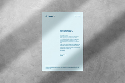 Corporate Letterhead Design – Lynsure Insurance branding corporateidentity design graphic design letterhead letterheaddesign logo ui
